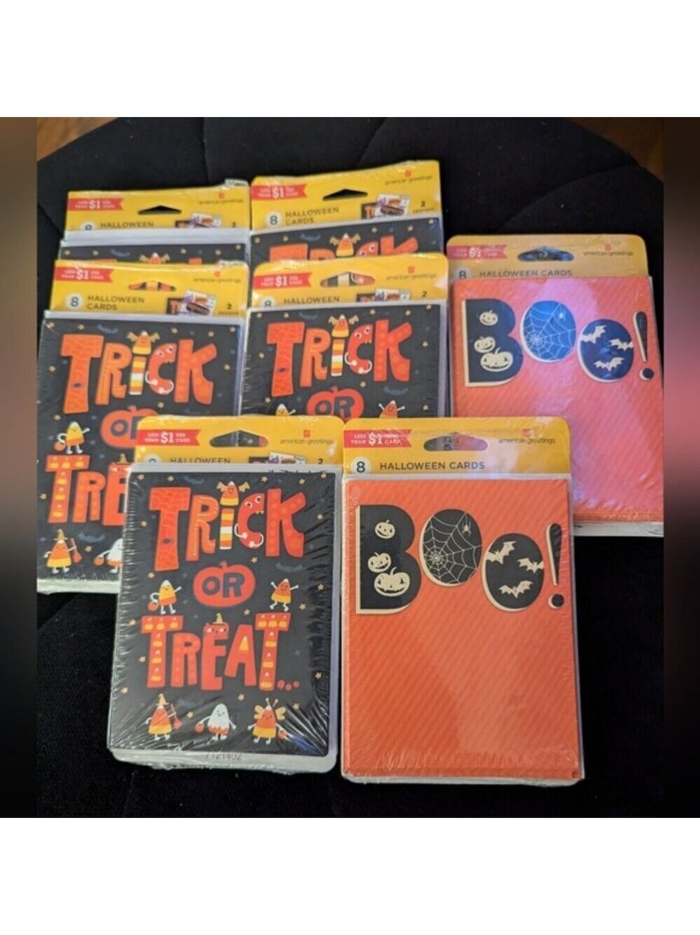 Halloween American Greetings Cards includes 7 packs of 8 cards each